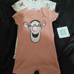 2-Set Tigger Rompers - New - Multiple Sizes