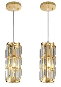 Pendant Lights Modern Gold Pendant Light, Mini Crystal Pendant Lighting 