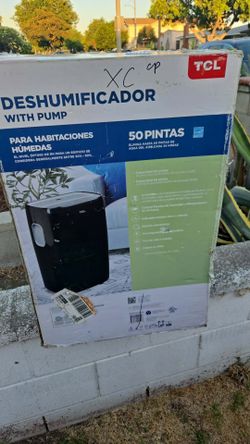 TLC 50 Pint Dehumidifier with Bucket and Built-In Pump - Black