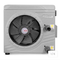 XtremepowerUS 14,500BTU Heat Pump for Above Ground Swimming Pool Heater 4700 Gal(hose Not Included)
