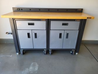 Garageworks Gladiator Workbench and roller boxes