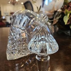 Vintage Crystal Side Rest Wine Decanter