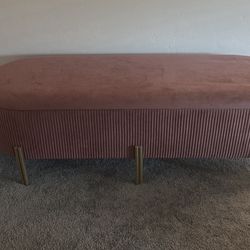 Pink Storage Ottoman 