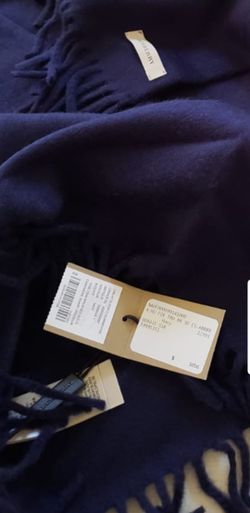 Burberry fox trim cashmere scarf
