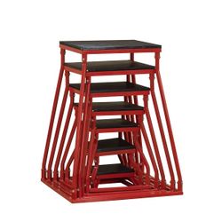  Body-Solid Plyo Boxes Brand New Stackable Red Steel Frame   Set Of 6