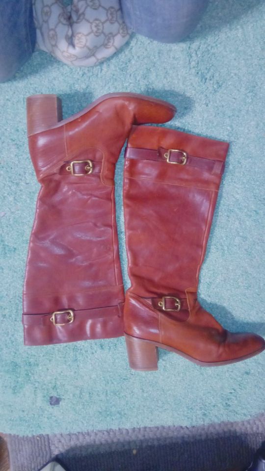 Tan Coach Boots Size 9 B