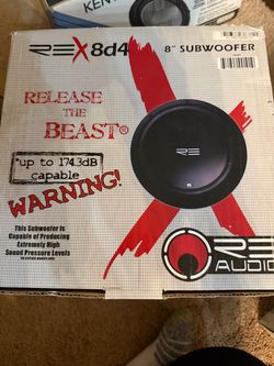 RE Audio REX8d4 8" Dual 4-Ohm Subwoofer