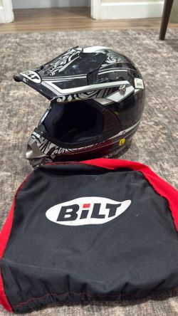 Black bilt saftey motorcycle helmet