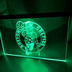 BOSTON CELTICS LED NEON GREEN LIGHT SIGN 8x12