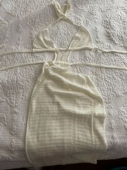 White knit dress
