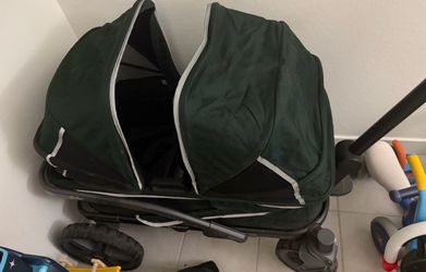 Double Stroller Wagon with Canopies