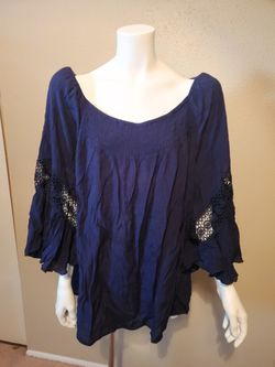 Womens Navy Blue Blouse 