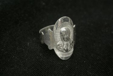 Virgin of Guadalupe ring 925 sterling silver