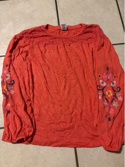 Coral Orange Long Sleeve