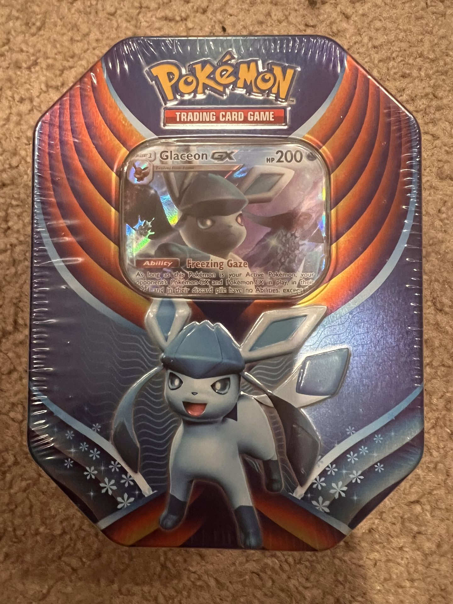 Pokemon TCG Evolution Celebration Glaceon GX Tin Factory Sealed Booster Packs