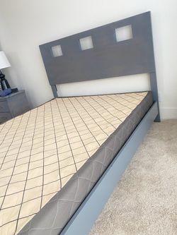 Gray Queen bed