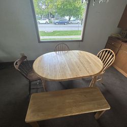 Dining Table W/chairs And Bench 
