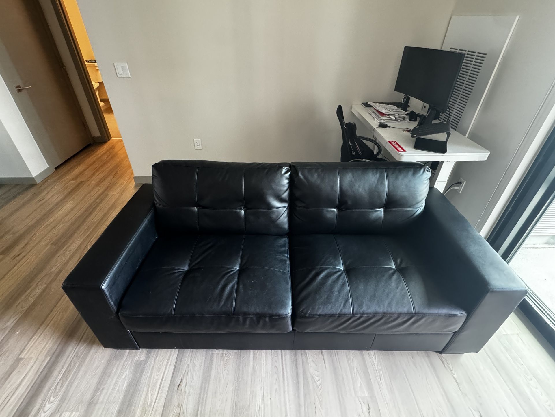 Black Leather Couch