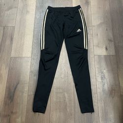Adidas Men’s Black and Gold Joggers, Size: XS