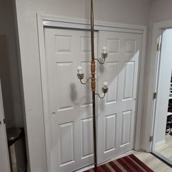 Vintage Brass 3 Light Tension Lamp