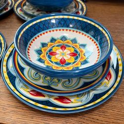 Vajilla De 12 Piezas De Melanina 👉 princess house todo nuevo y con caja 📦