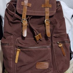Gearonic Men'S Outdoor Sport Vintage Canvas Military Backbag Shoulder Travel Hiking Camping School Bag Backpack.