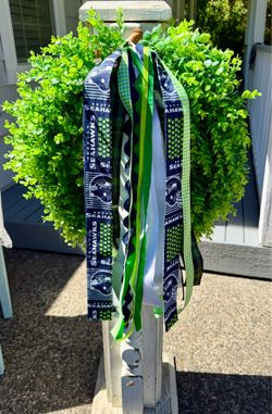 Seahawks ribbons for wreaths of doors