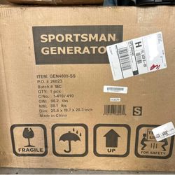 Brand New Never Opened Sportsman Generator Gen4000SS