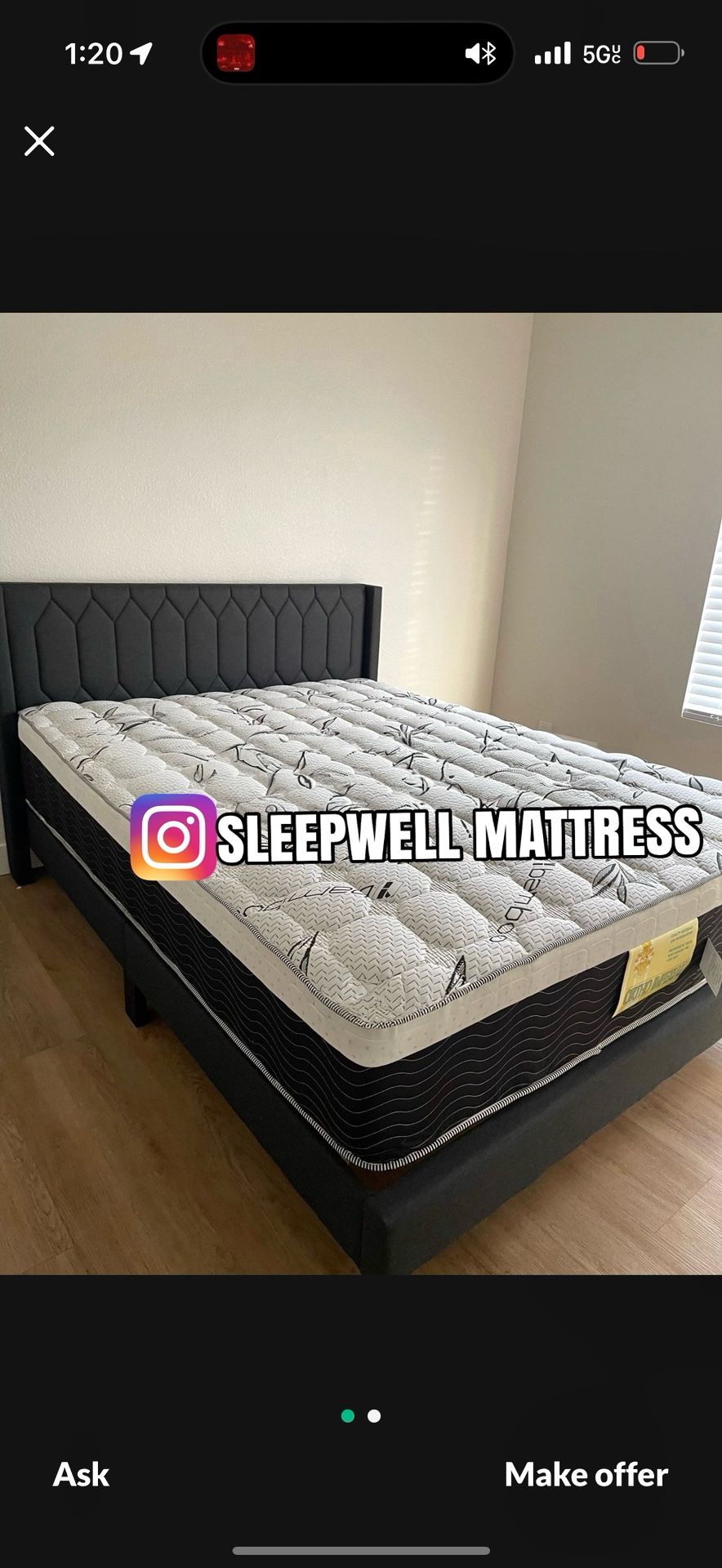 New Queen Bed Frame With Mattress