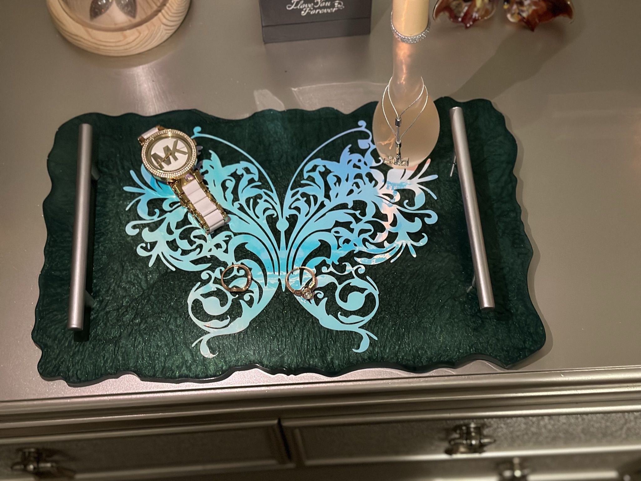 Teal Jewelry Tray 