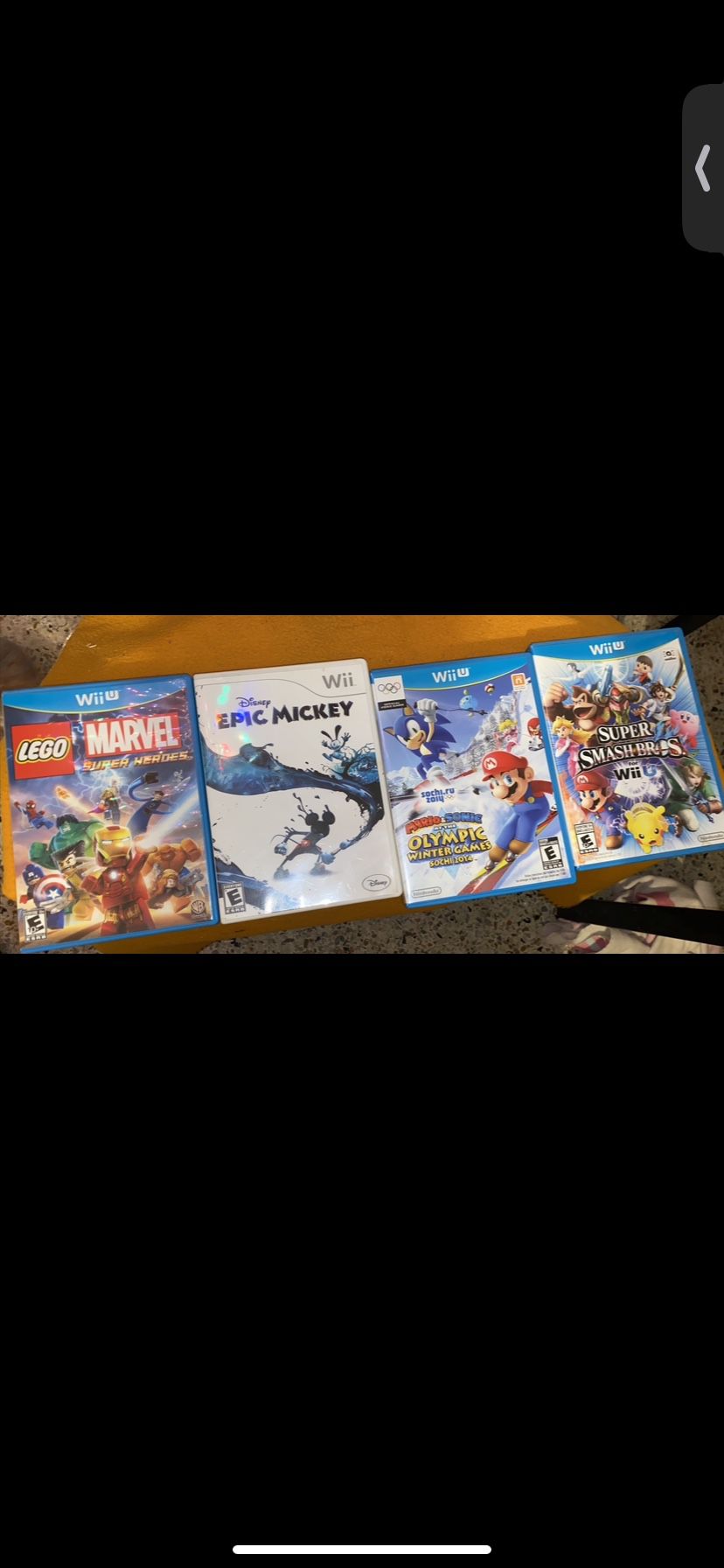 Mario & Sonic Sochi Epic Mickey/super Smash Bros/ Lego Marvel Nintendo Wii/U, 