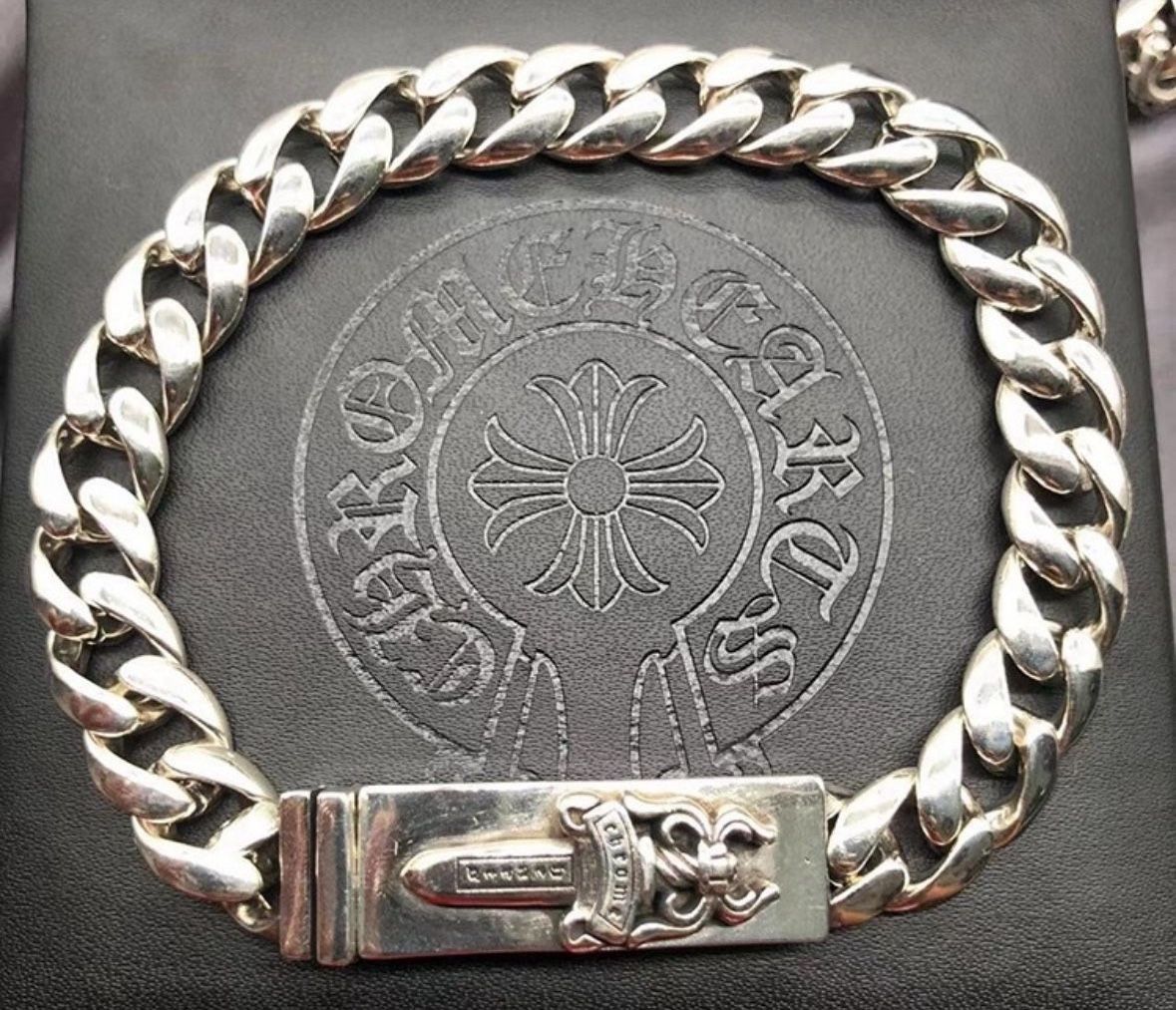 Amazing Chrome Hearts Style Antique Silver Bracelets