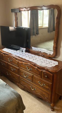 Antique Dresser With Mirror