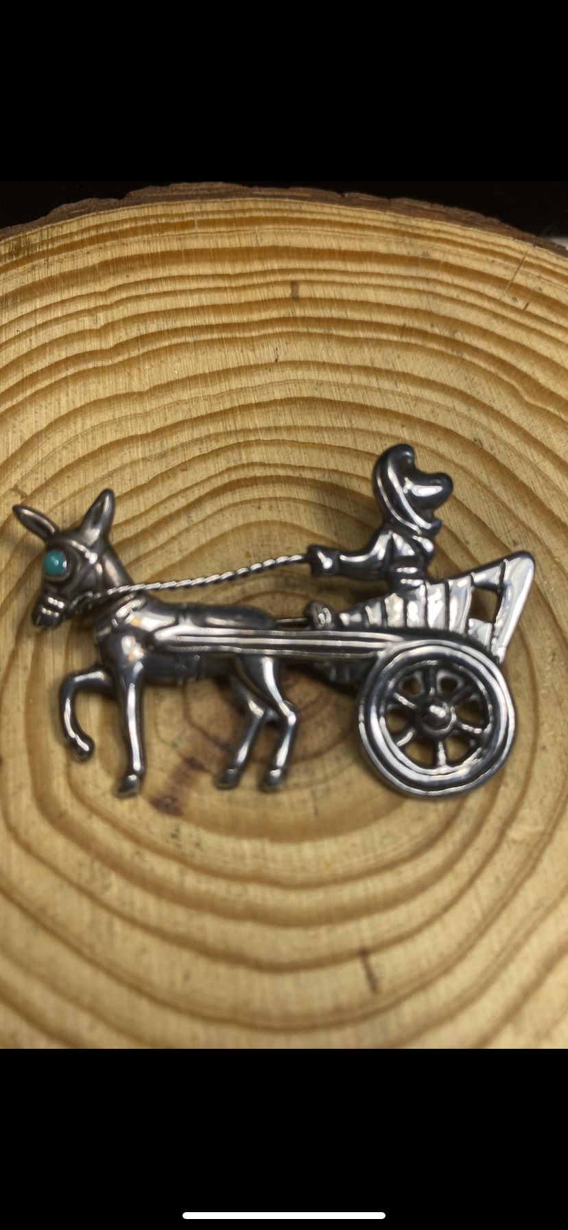 Vintage Sterling Silver Mexico Brooch