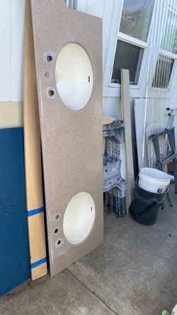 Bathroom countertop with double sink