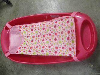 Summer baby infant bath tub with removable mesh pink