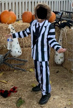 Kids Beetlejuice Halloween Costume Suit