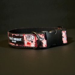Handmade Scream Ghost Face Dog Collar 