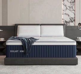Full Mattress, 14Inch Medium Plush Euro Top Memory Foam Hybrid Mattress, Edge Support & Pressure Relief Individual Pocket Springs Full Size Mattresses