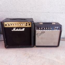 Marshall And Fender Guitar Amps