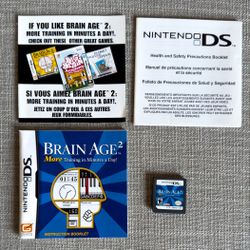 Brain Age 2: More Training in Minutes a Day! Nintendo DS Lite 3DS CIB Complete