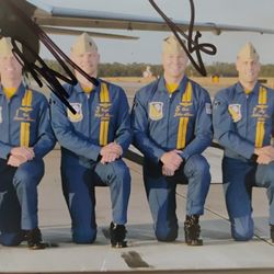 Blue Angles Fold Out Poster Signed By Two Pilots