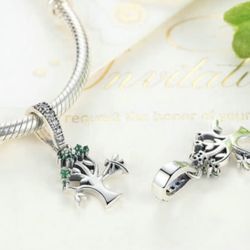 Solid Sterling Silver 925 Tree Of Life Charm 