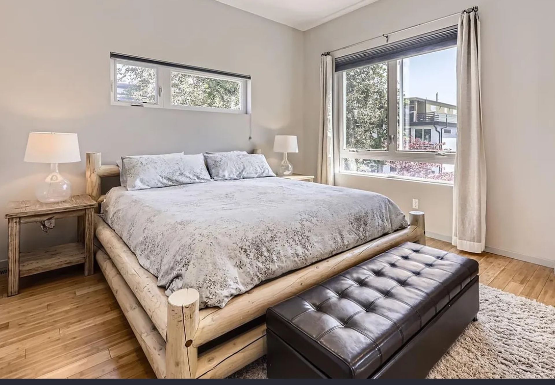 California King Western White Cedar Southwestern Style Log Bed