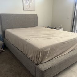 BED FRAME - $150 NO BOX SPRING REQUIRED 