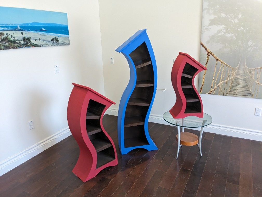 Fun Wavy Dancing Book Cases