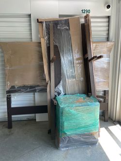Dark Wood Bed Frame – Disassembled