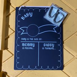 New baby sign and cookie cutter baby feet