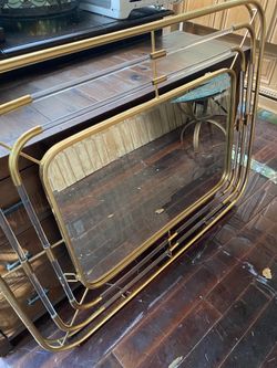 Mirror Brass And Lucite 3ft By 4ft