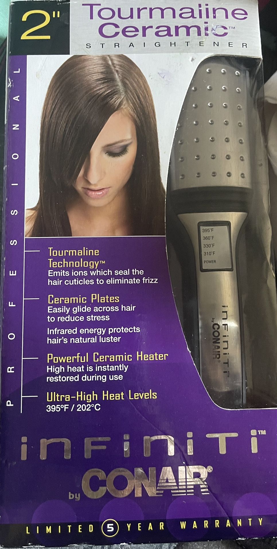 new in box straightner 